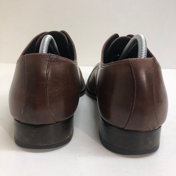 VERY GOOD To Boot New York Brandon Cap Toe Oxfords Brown Leather Men's Size 10 - Picture 6 of 12